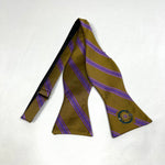Purple and Old Gold Omega Monogram BowTie