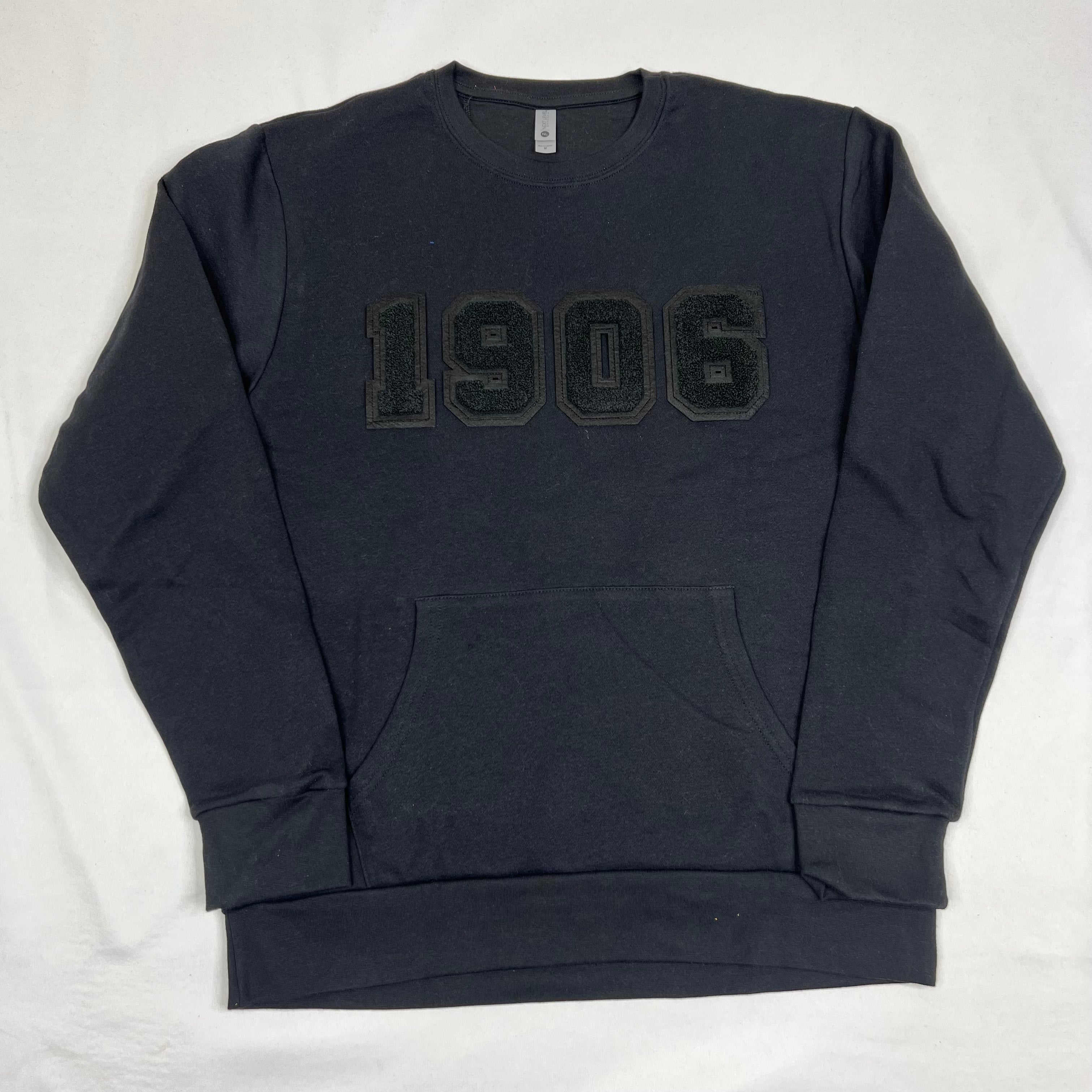 Alpha 1906 Black on Black Chenille Crewneck