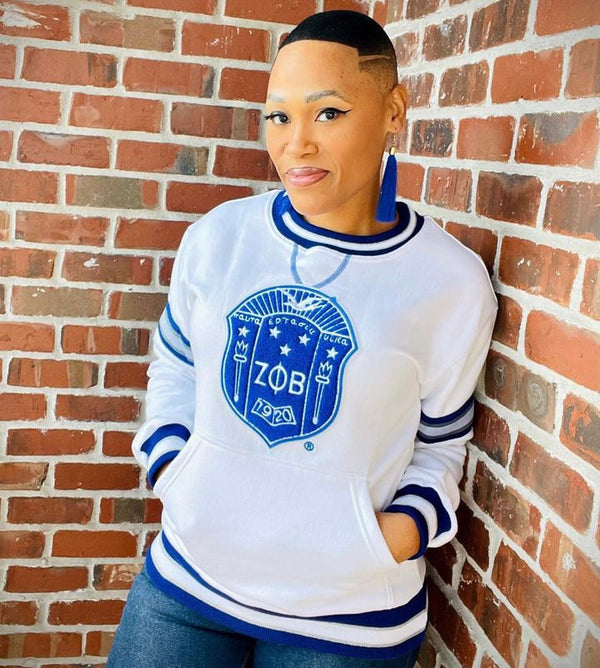 ZPB Crest Striped Chenille Crewneck (Unisex Size)