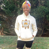 SGRho Crest Nuetral Chenille Pocket Crewneck