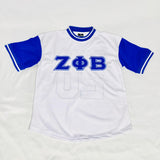 Zeta Phi Beta Blue White Baseball Jersey
