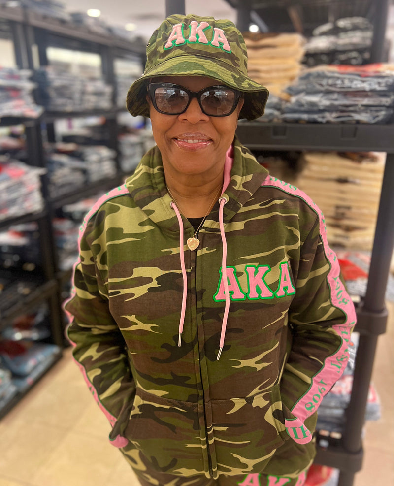 AKA Camo Tapered Sweatsuit Jacket (Unisex Size)