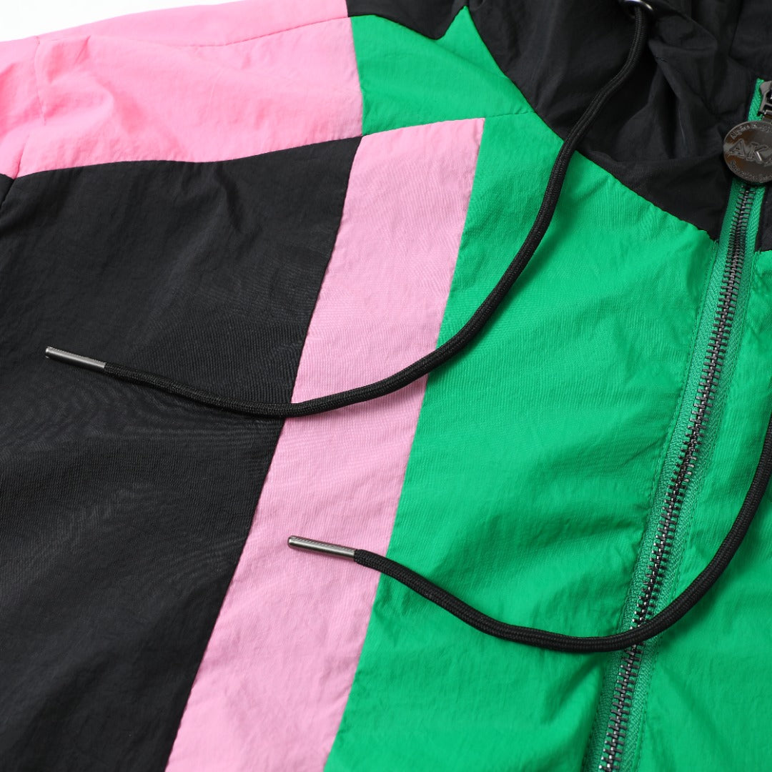 AKA Black Half Zip Windbreaker Jacket Read Description