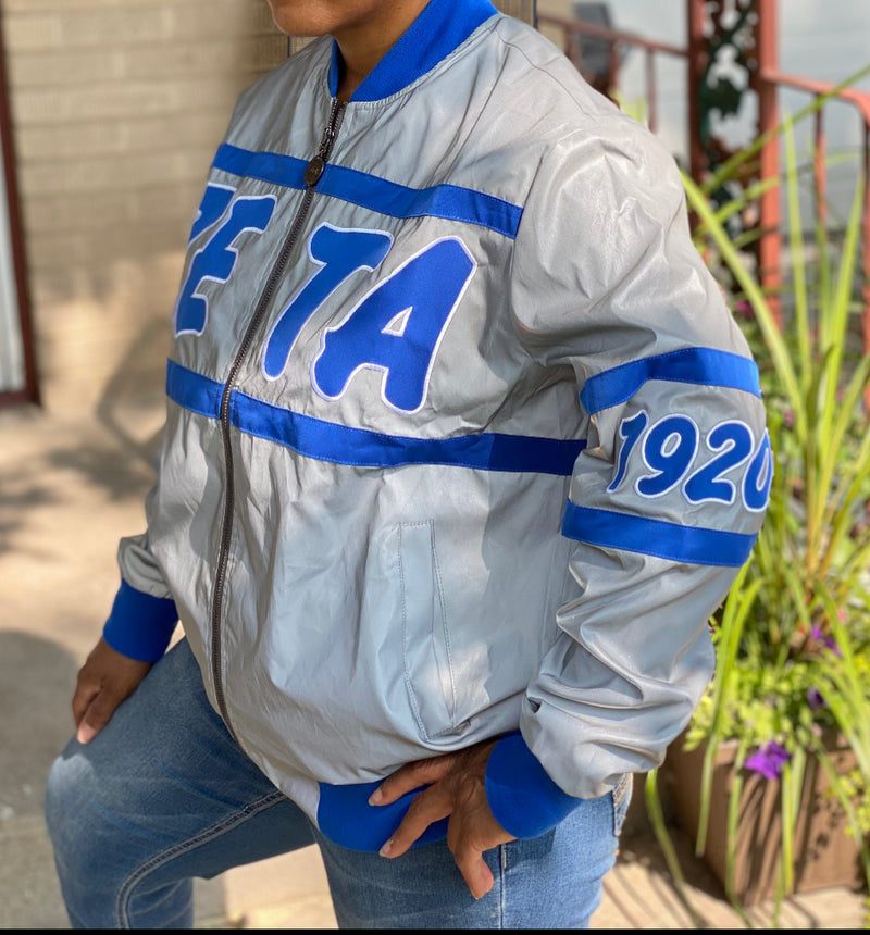 Zeta Phi Beta Reflective Bomber Jacket