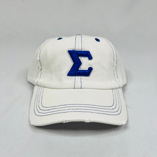 Sigma White Denim Σ Dad Hat