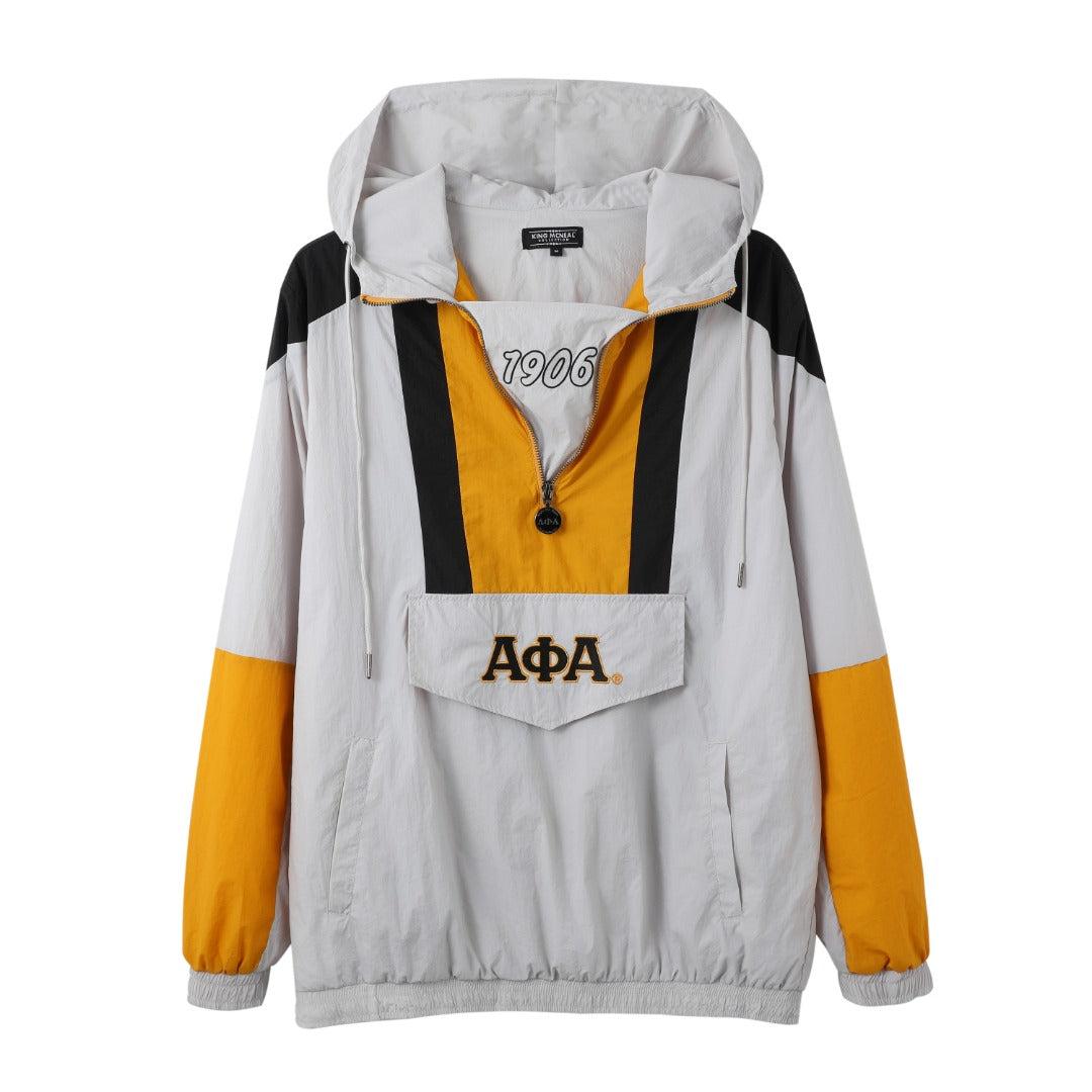 Alpha Grey Half Zip Windbreaker Jacket