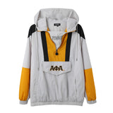 Alpha Grey Half Zip Windbreaker Jacket