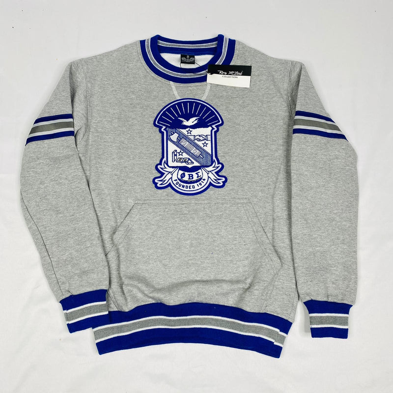 Phi Beta Sigma Grey Chenille Crest Crewneck