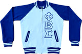 PBS White Varsity Fleece Jacket