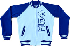 PBS White Varsity Fleece Jacket