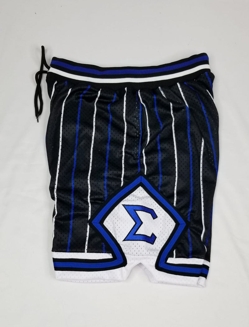 Sigma Pinstripe Heavy Mesh Basketball Shorts