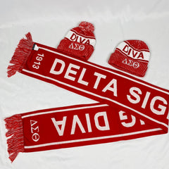 Delta Sigma Theta Scarf and One Hat Set