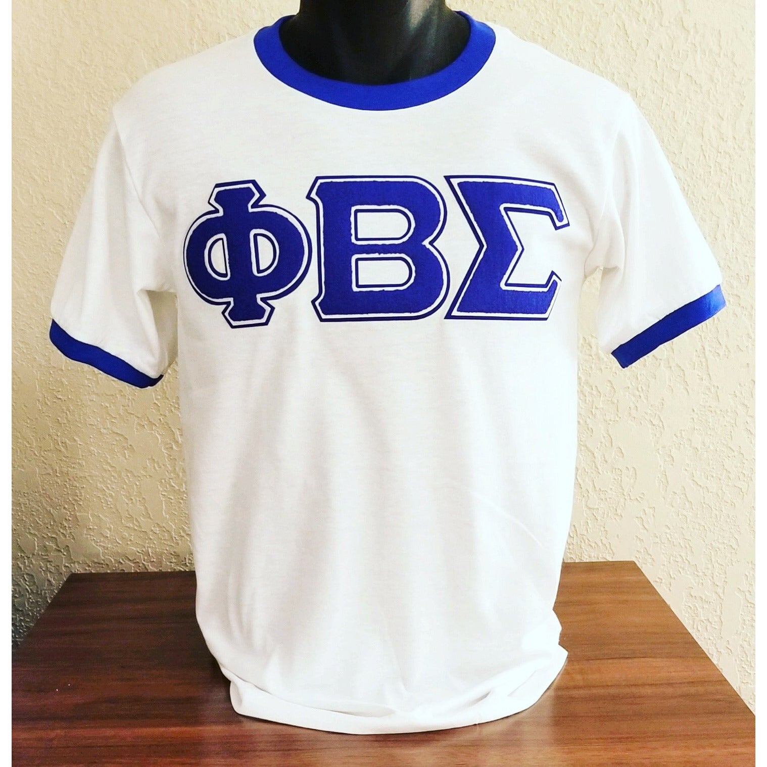 Premium Sigma Chenille letter ringer t shirt