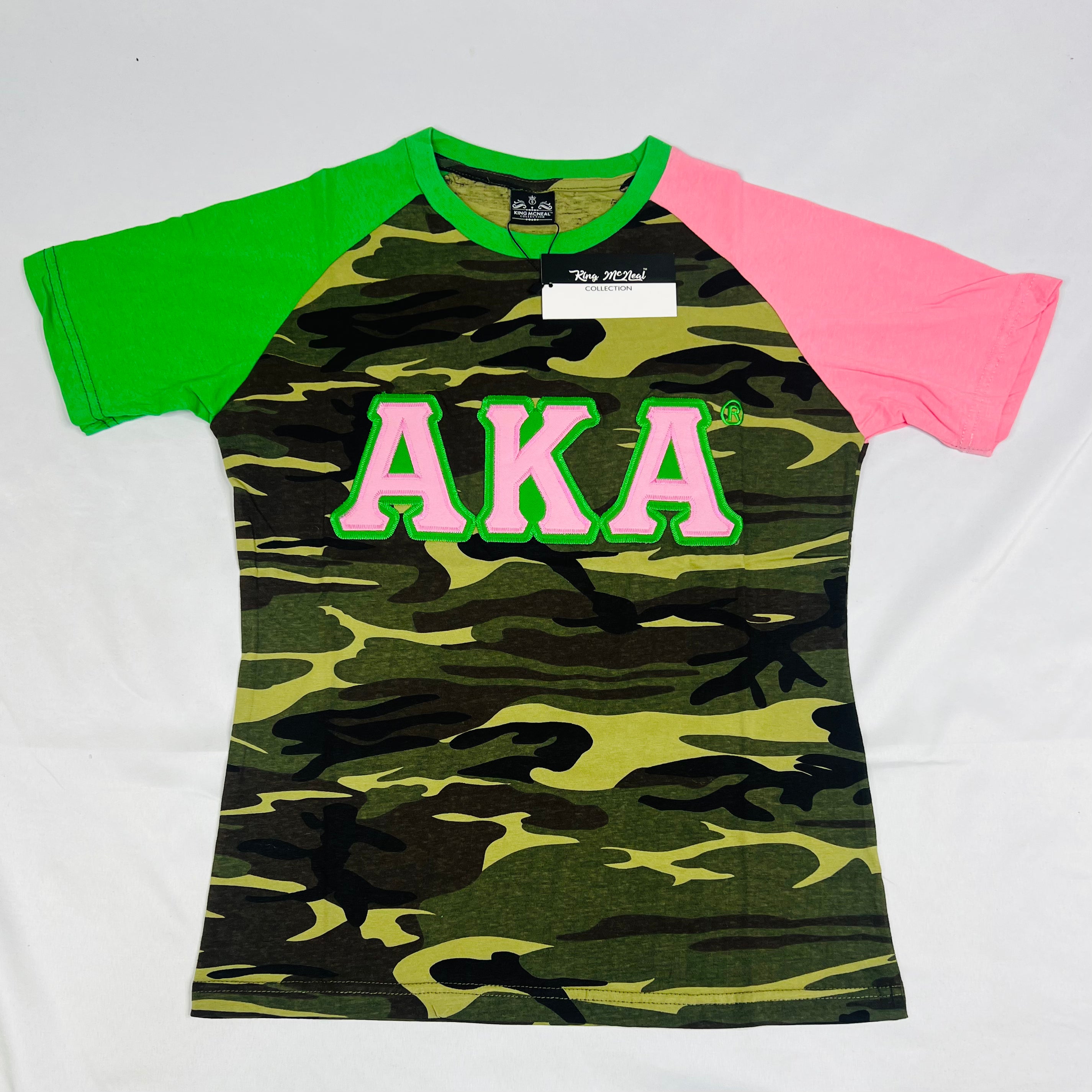 AKA Camo Premium Opp Sleeve Shirt