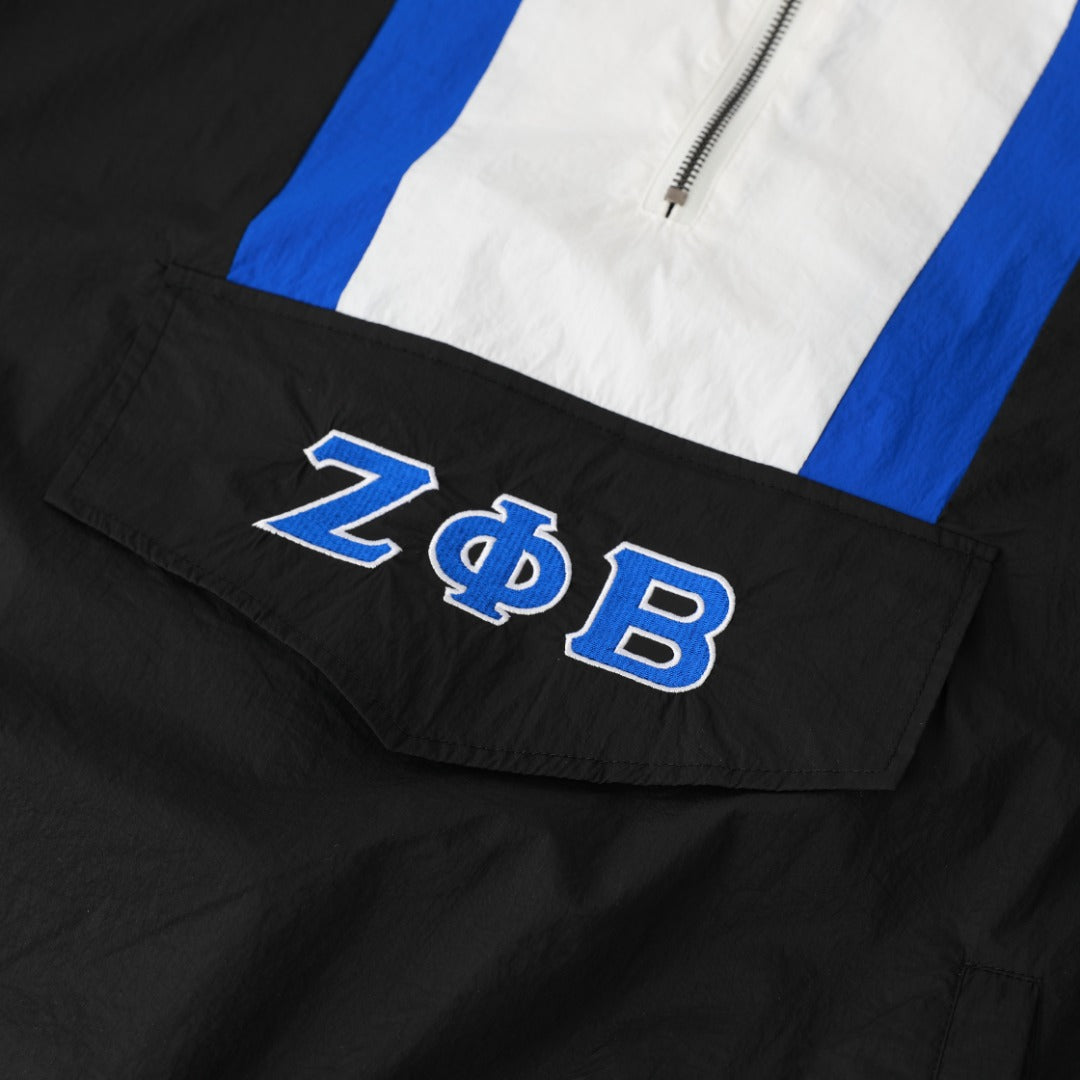 Zeta Black Half Zip Windbreaker Jacket