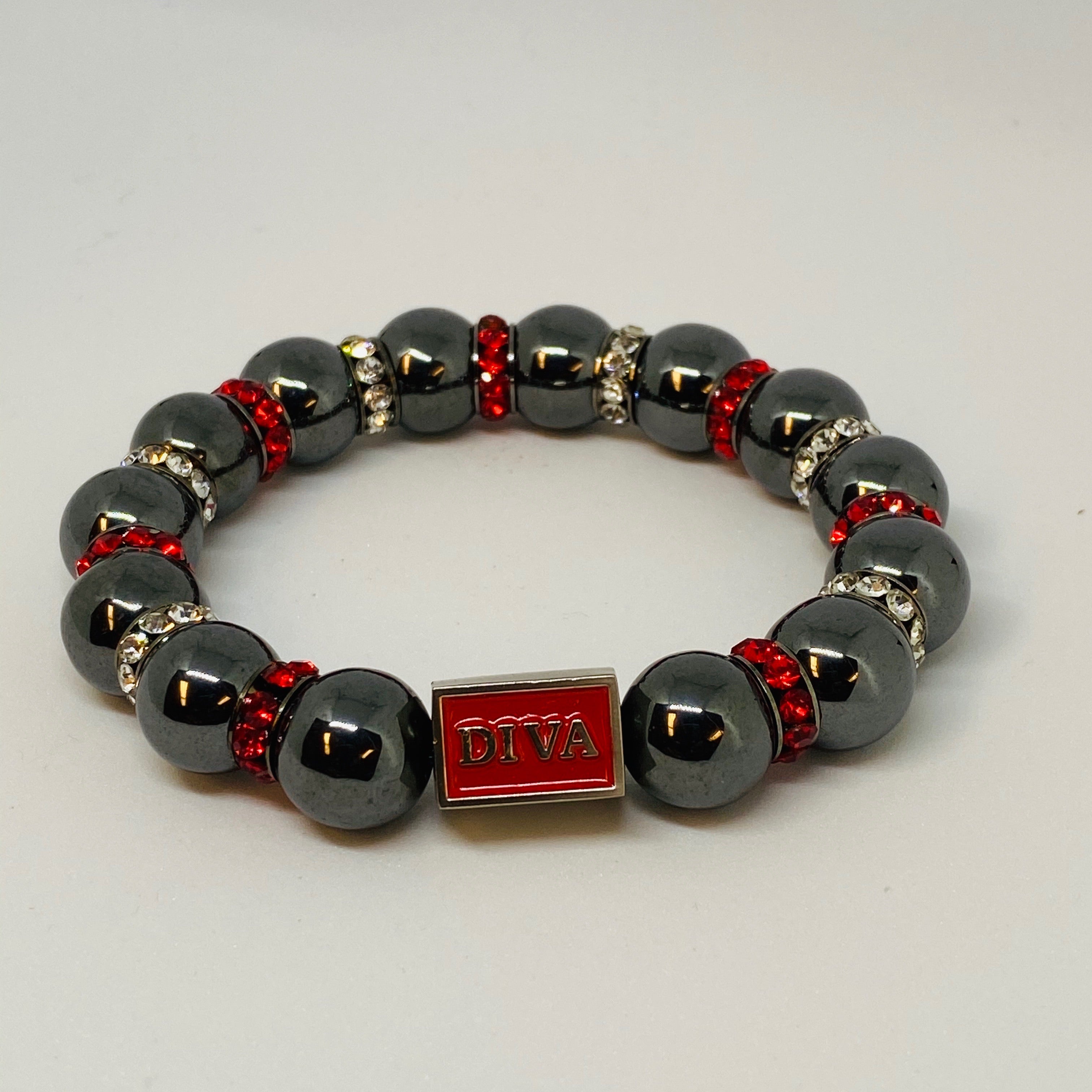 Delta Sigma Theta Hematite Bracelet