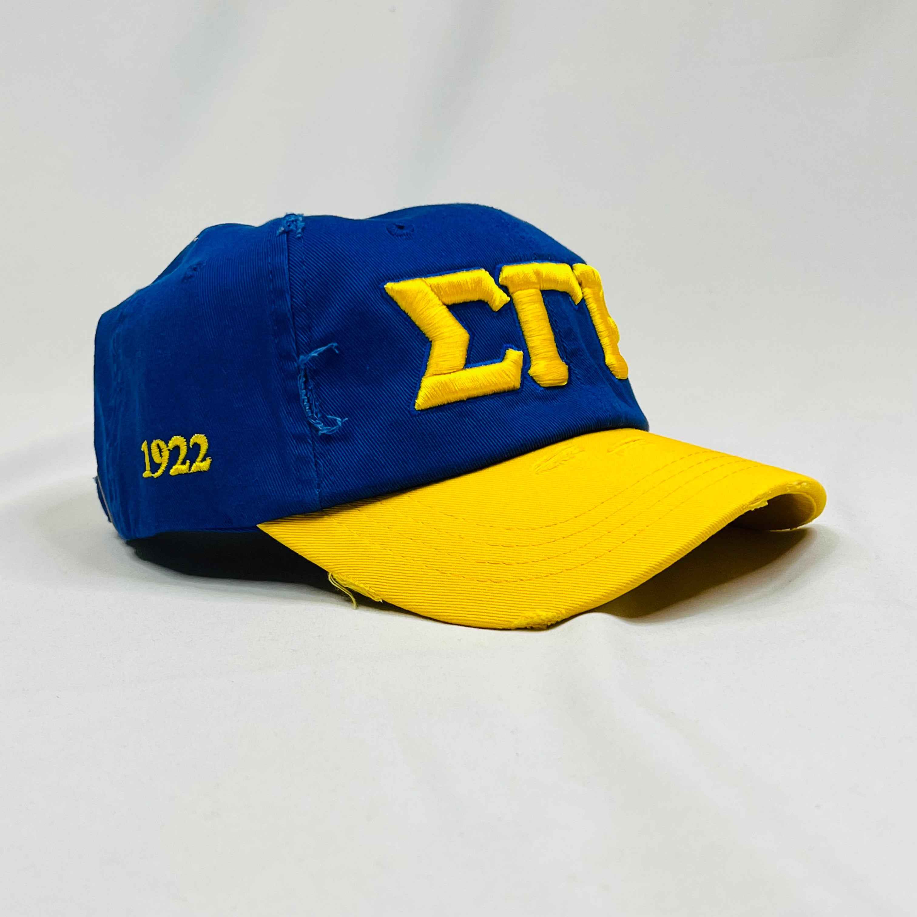 “ΣΓΡ” SGRho Yellow Gold & Royal Blue Hat