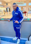 Blue Sigma Tapered Sweatsuit Joggers