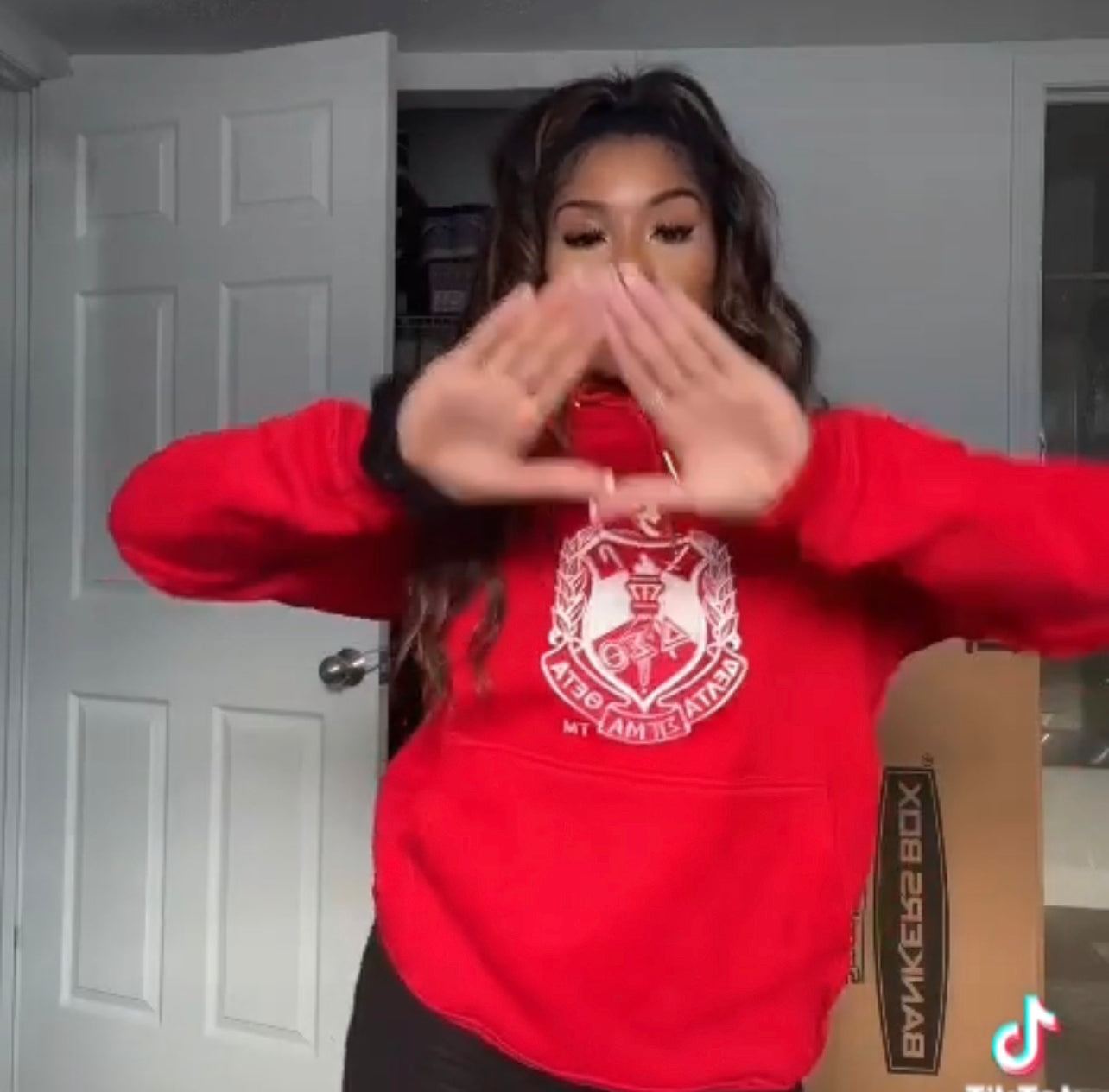 Delta Red Premium Crest Hoodie