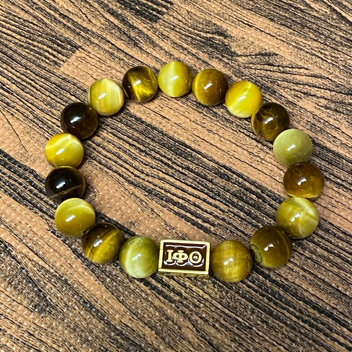 Iota Brown and Gold Tigers Eye Bracelet