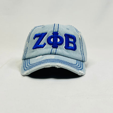 Zeta Denim Distressed Hat