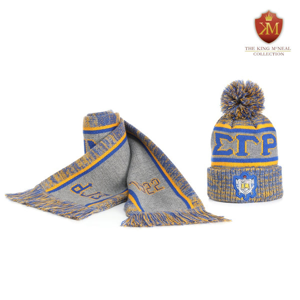 SGRho Grey Scarf and Hat Set