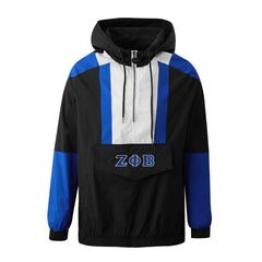 Zeta Black Half Zip Windbreaker Jacket