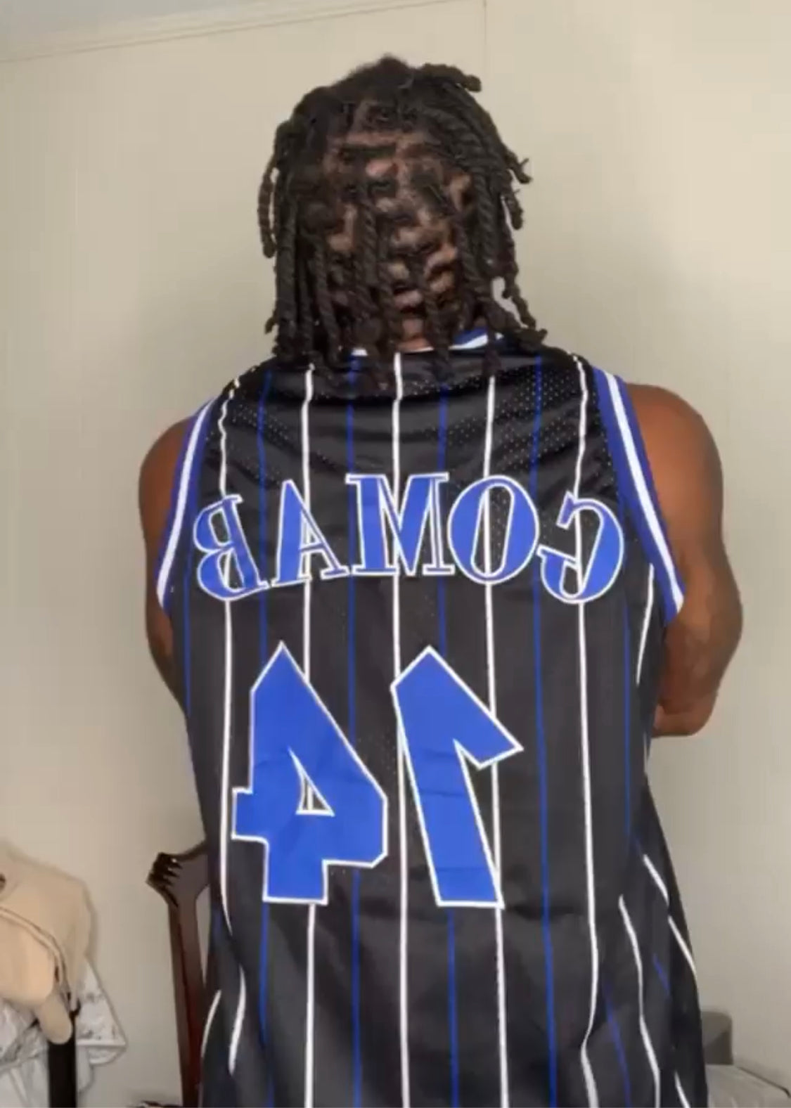 Sigma Pinstripe Black Basketball Jersey