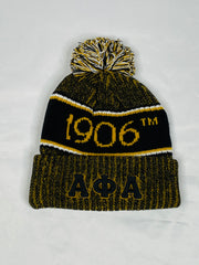 Alpha Beanie Hat with Pom