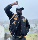 Alpha Wool And Leather Letterman Jacket