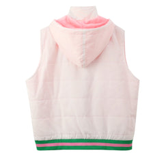 AKA Hooded Puffer Vest Sherpa Lining Read Description