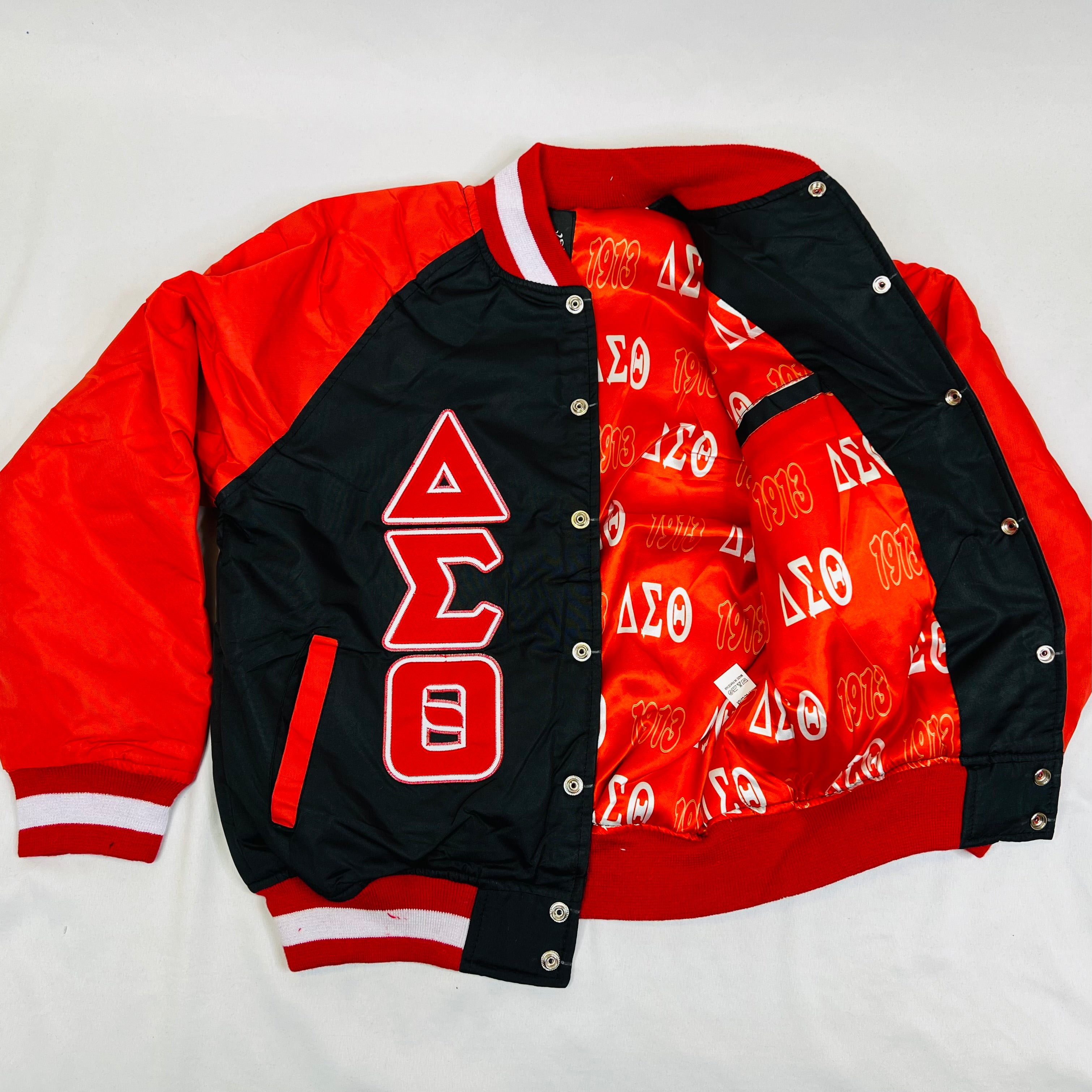Black Delta Bomber Jacket Custom Lining