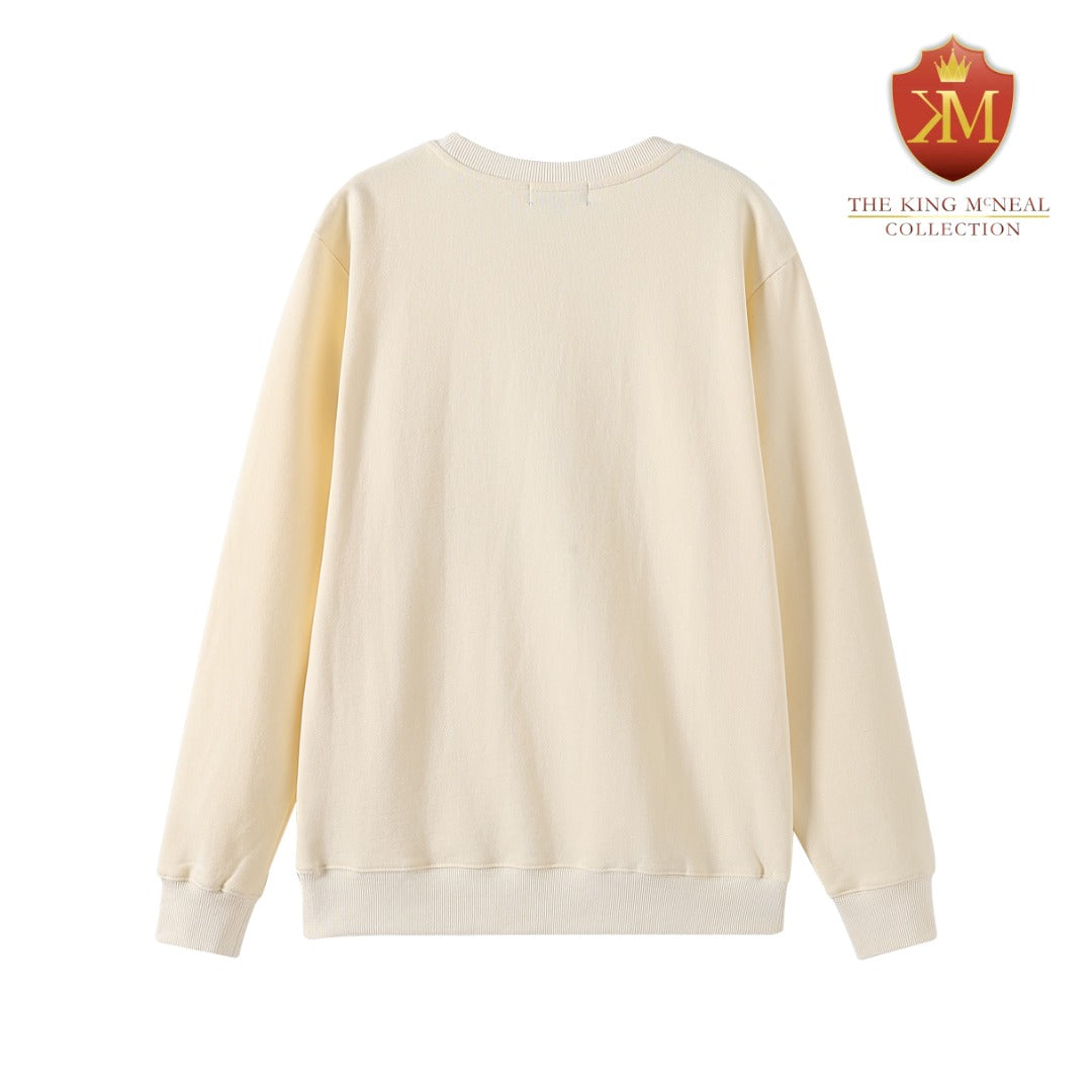 Alpha Neutral Chenille Crest Pocket Crewneck