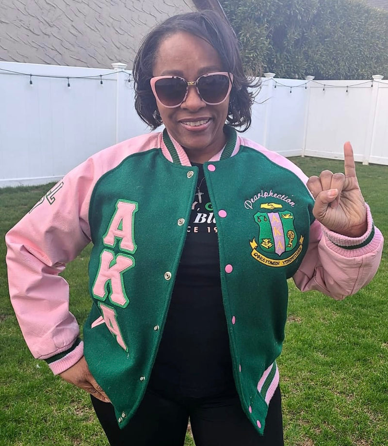 AKA Wool and Leather Letterman Jacket