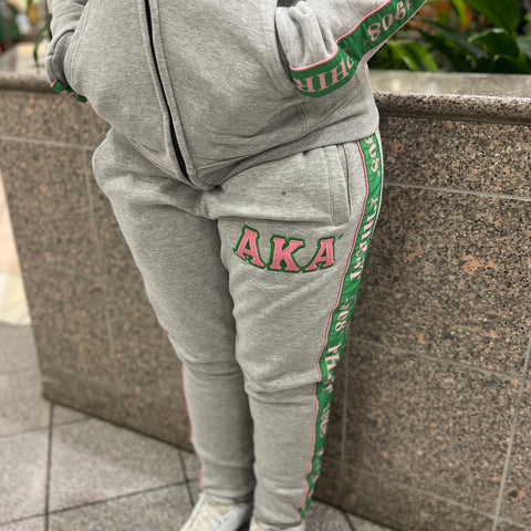 AKA Grey Tapered Sweatsuit Joggers (Unisex Size)