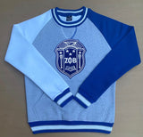 Zeta Crest Chenille Grey Crewneck (Unisex Size)