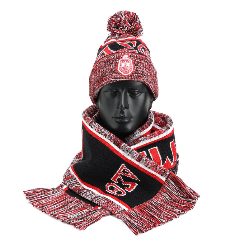 Delta Black Scarf And Hat Set