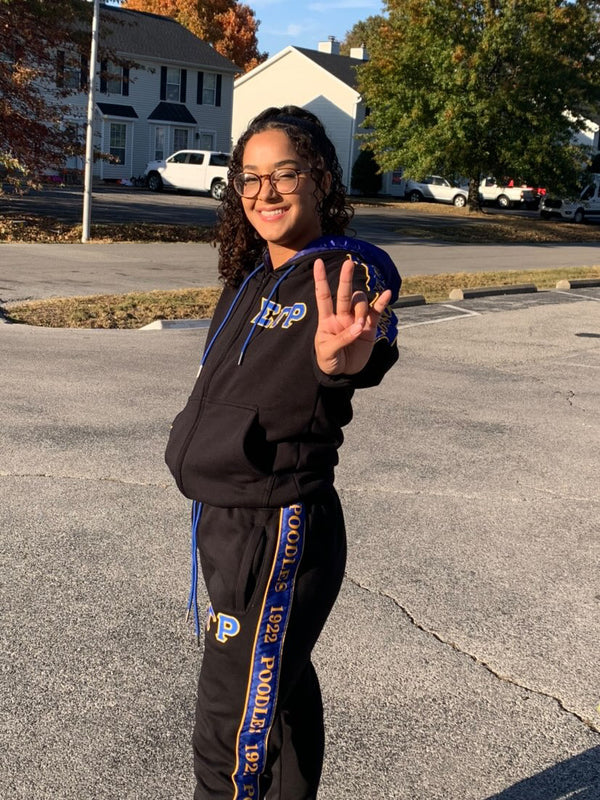 SGRho Black Tapered Sweatsuit Jacket (Unisex Size)