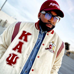 Kappa Krimson & Kream Wool Letterman Jacket