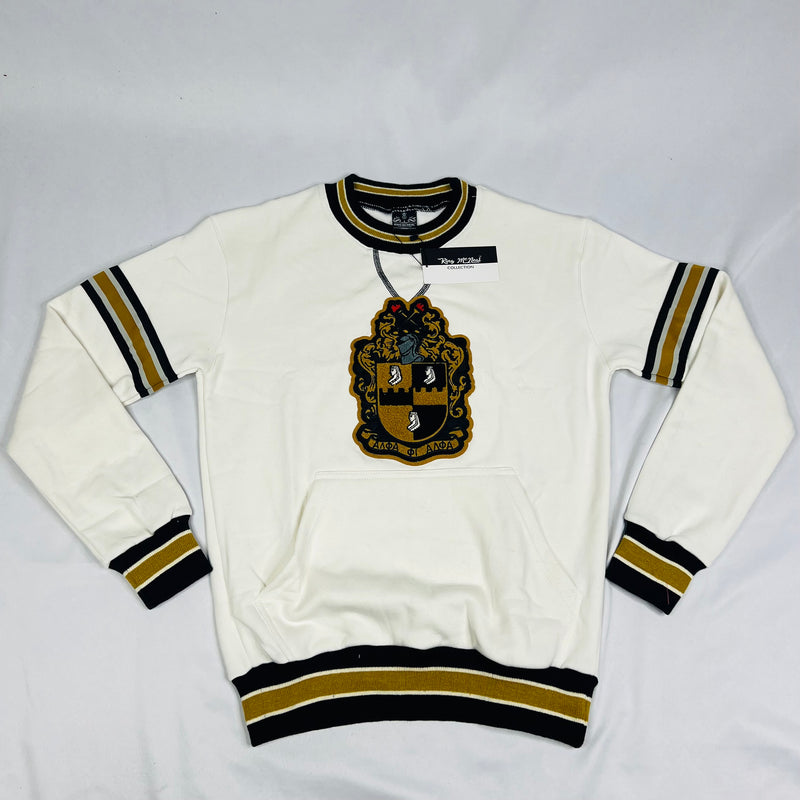 Alpha Neutral Crest Chenille Crewneck