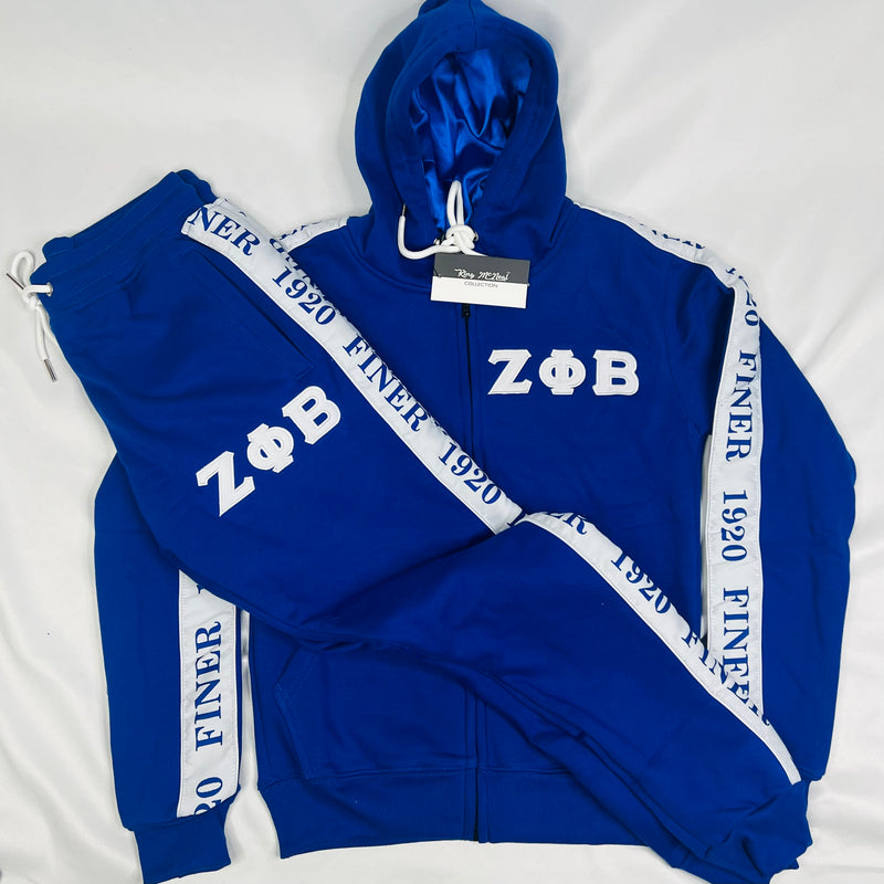 Zeta Blue Tapered Sweatsuit Joggers (Unisex Size)