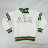 AKA White Stripe Chenille Crewneck (Unisex Size)