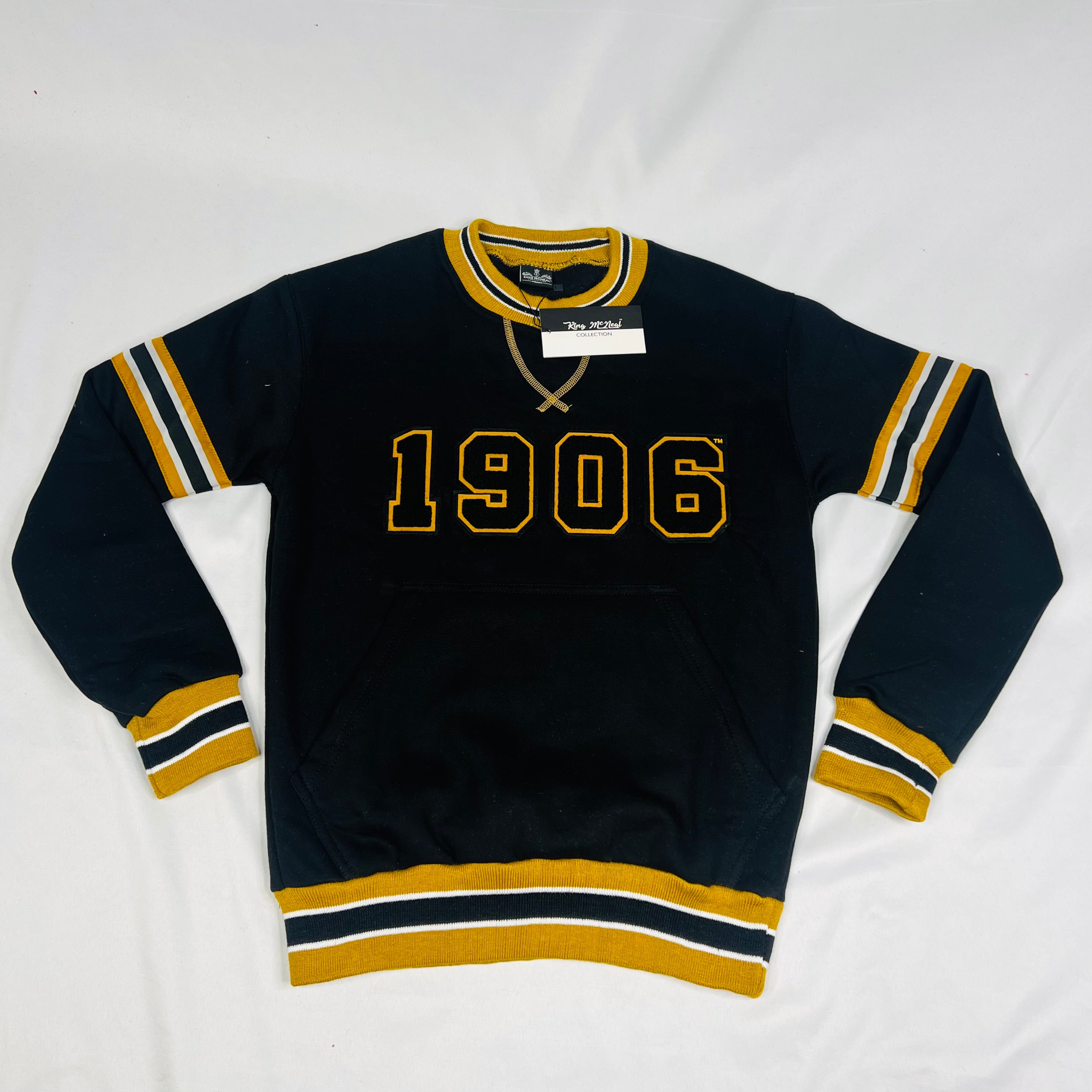 Alpha 1906 Black Chenille Crewneck