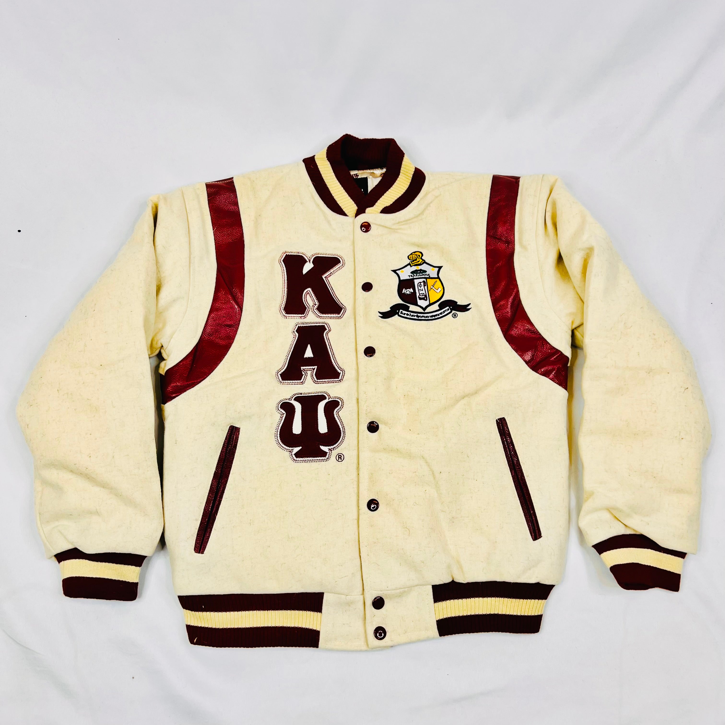 Kappa Krimson & Kream Wool Letterman Jacket