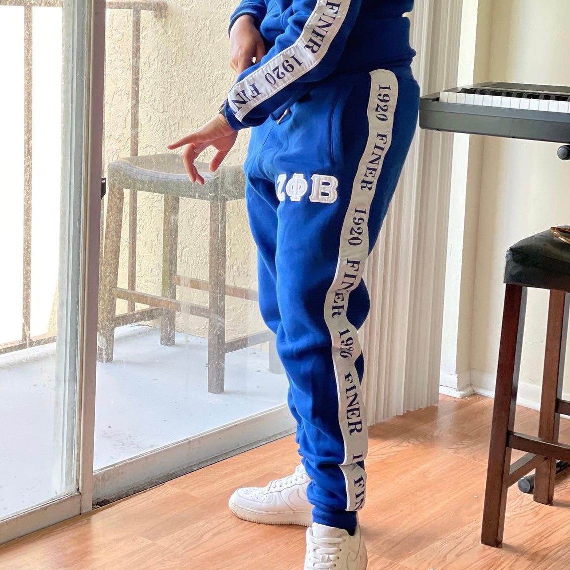 Zeta Blue Tapered Joggers (Unisex Size)