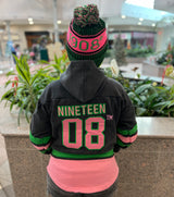 AKA Black Acid Wash Hockey Hoodie Unisex Size