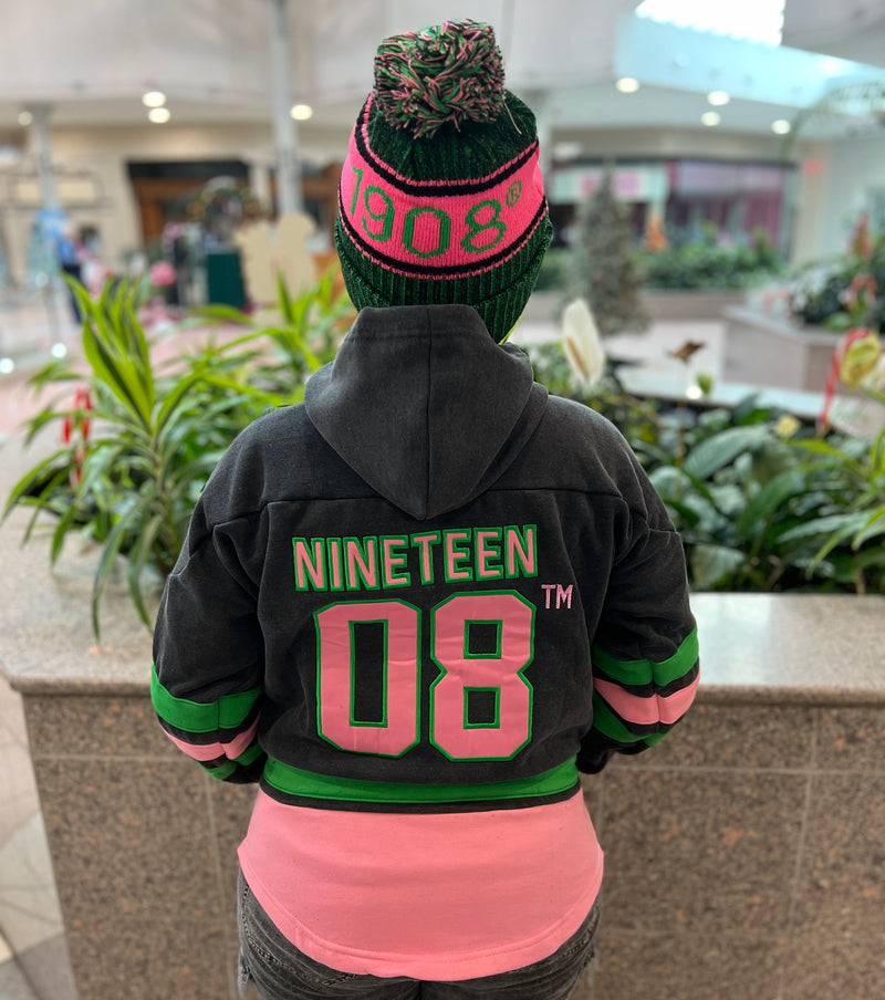 AKA Black Acid Wash Hockey Hoodie Unisex Size