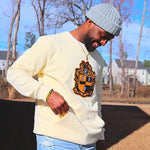 Alpha Neutral Chenille Crest Pocket Crewneck