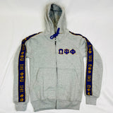Omega Psi Phi Grey Tapered Sweatsuit Jacket