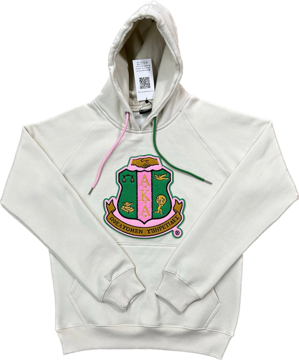 AKA Neutral Premium Chenille Crest Hoodie